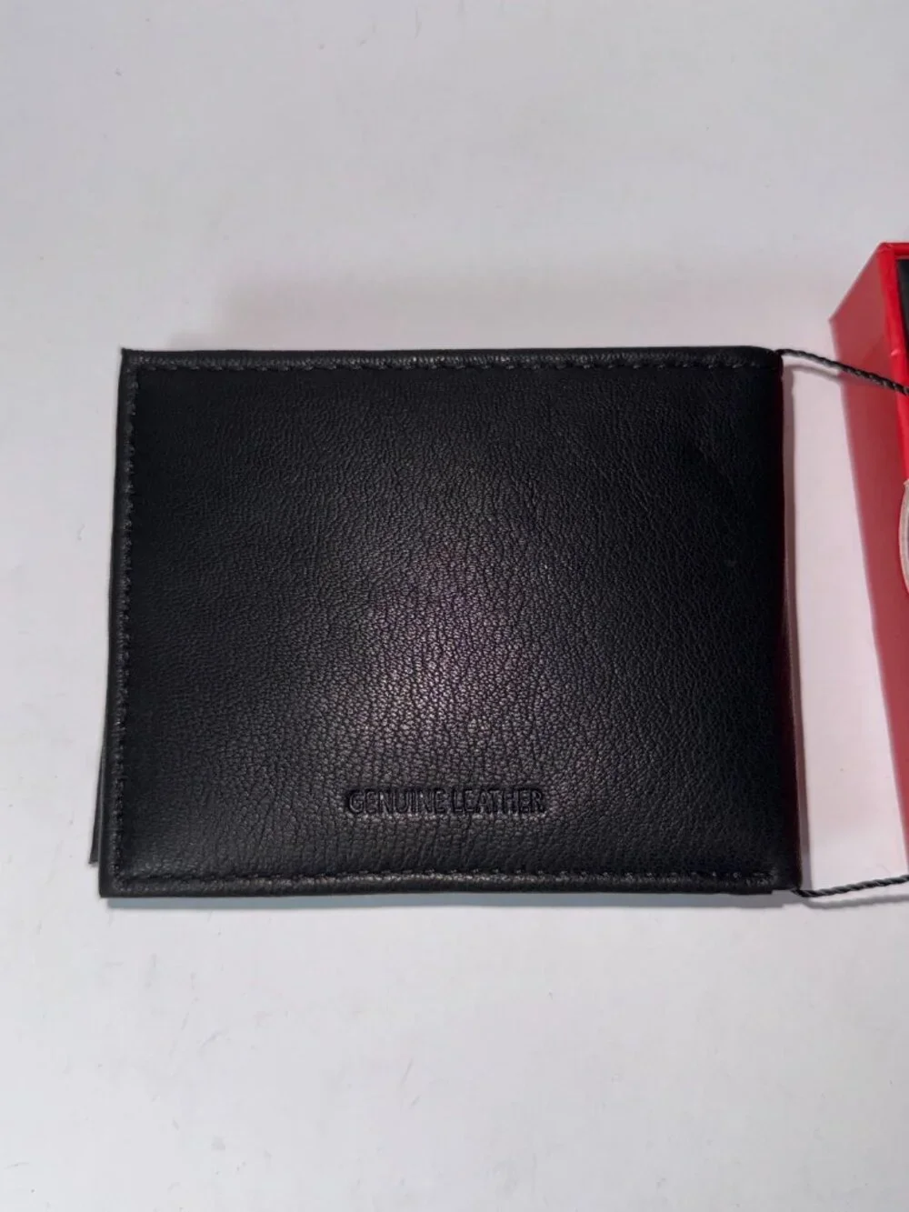TRUE RELIGION Black Leather Bifold Wallet Logo Boxed RFID Gift for Men NWT